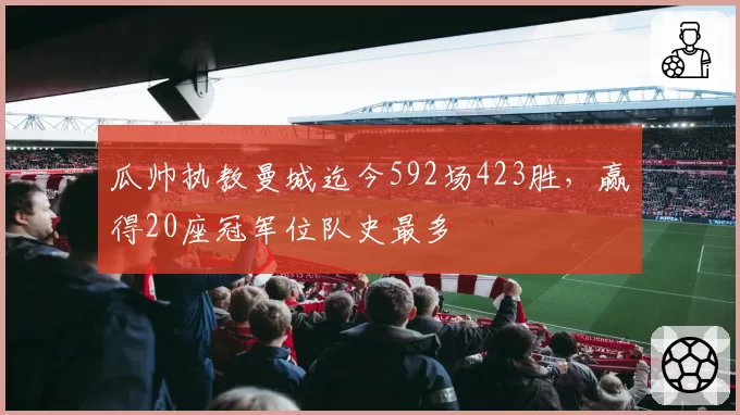 瓜帅执教曼城迄今592场423胜,赢得20座冠军位队史最多